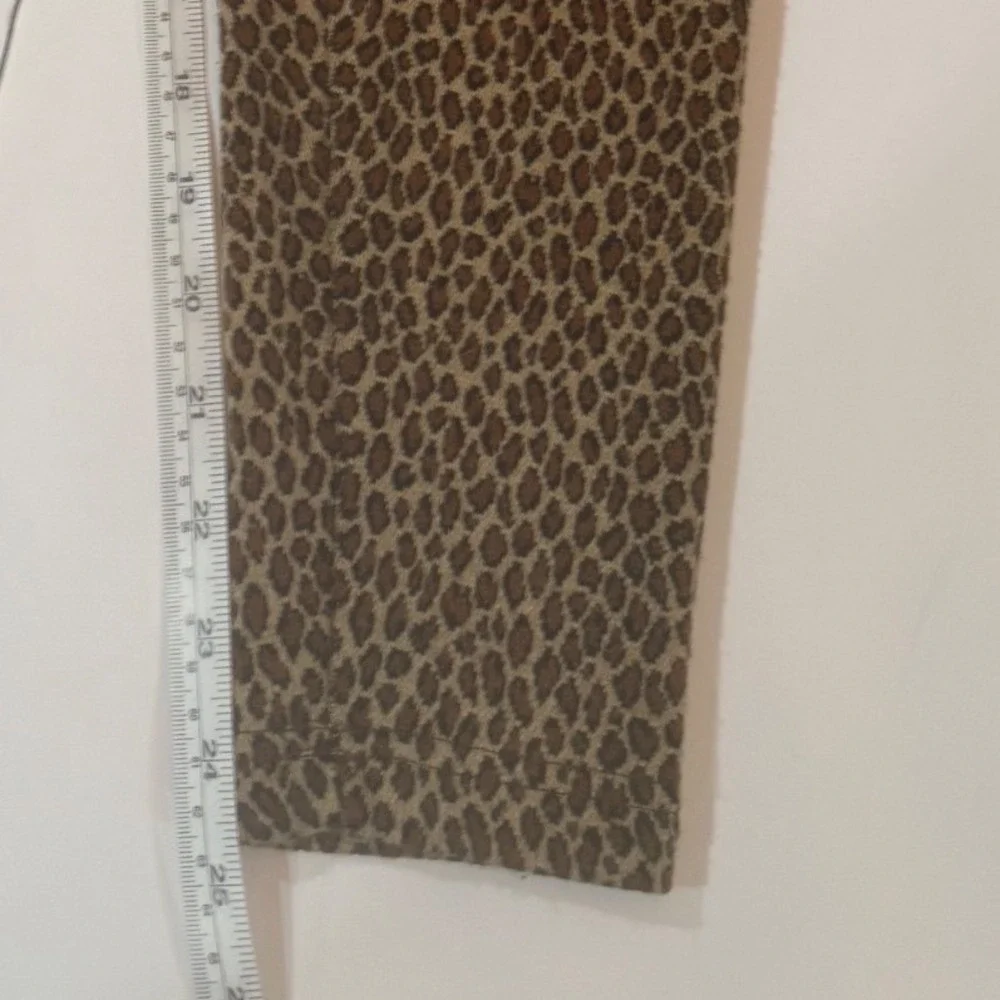 Vintage Blair Leopard Print Stretch‎ Pants Womens Large 80s 90s USA Made